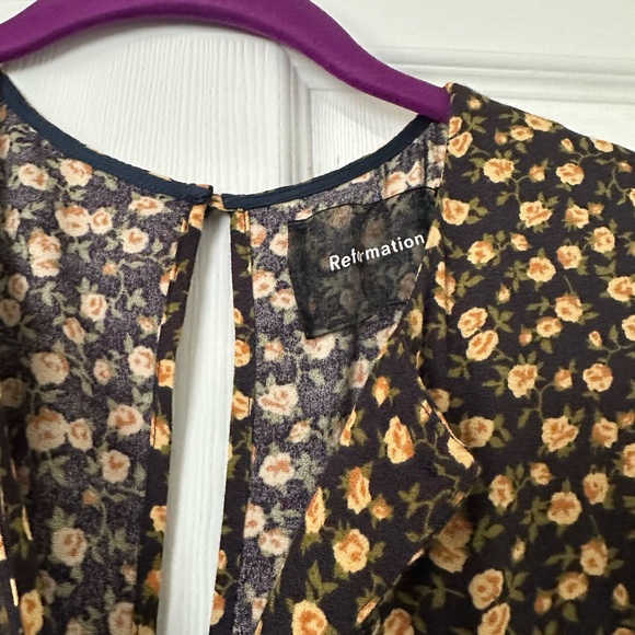 Reformation Black and Yellow Floral Maxi Dress - Picture 4 of 7